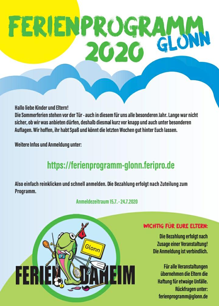 Ferienprogramm Glonn 2020